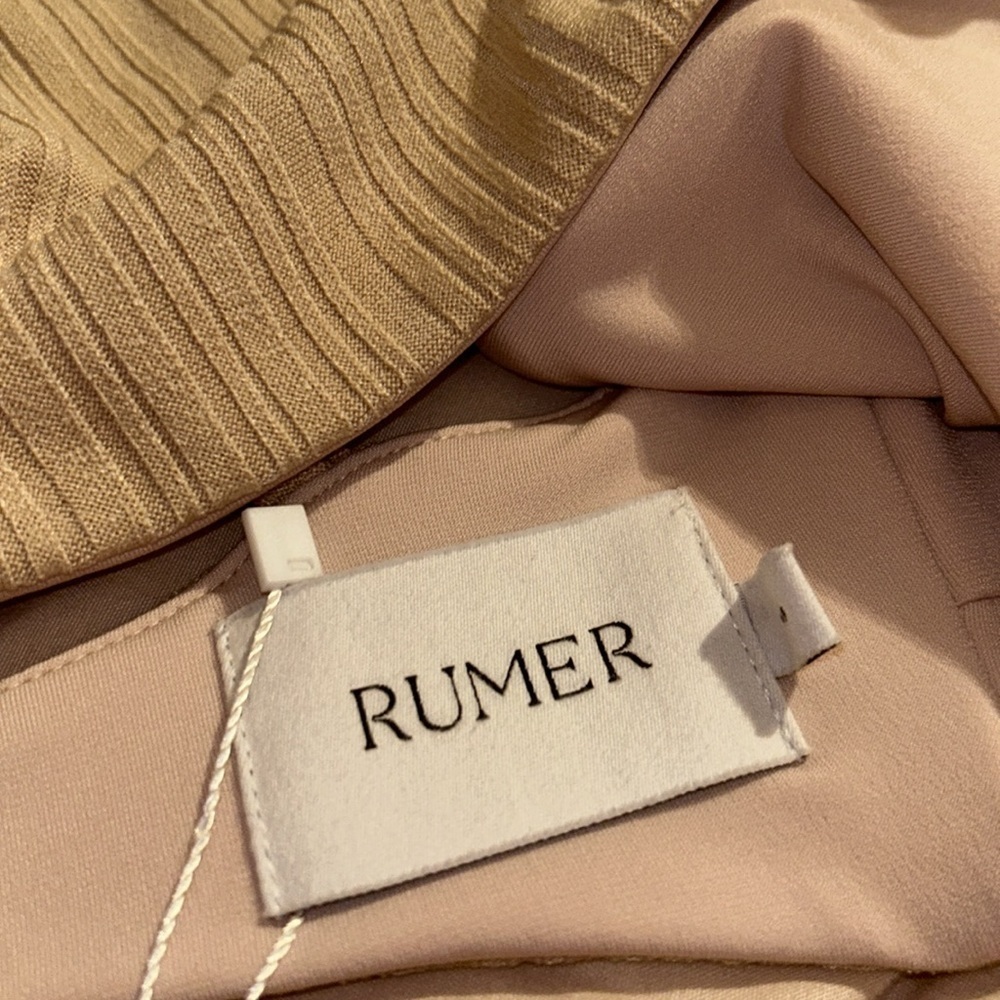 NWT RUMER Rosanna Fitted bandeau bra Top in Nude size Small - Picture 9 of 11